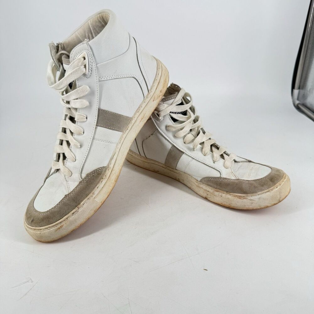 Madden by Steve Madden Men’s High Top Sneakers White Gray Size 10.5